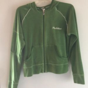 Vintage lime green Adidas hoodie size medium velour.